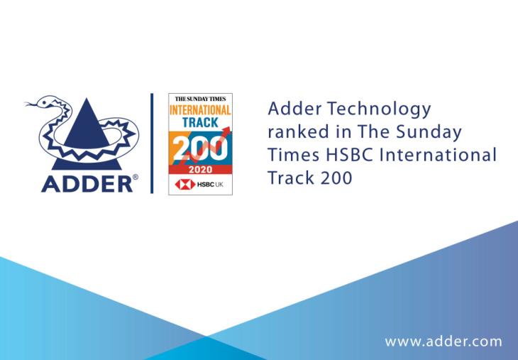 Adder recognized in The Sunday Times HSBC International Track 200